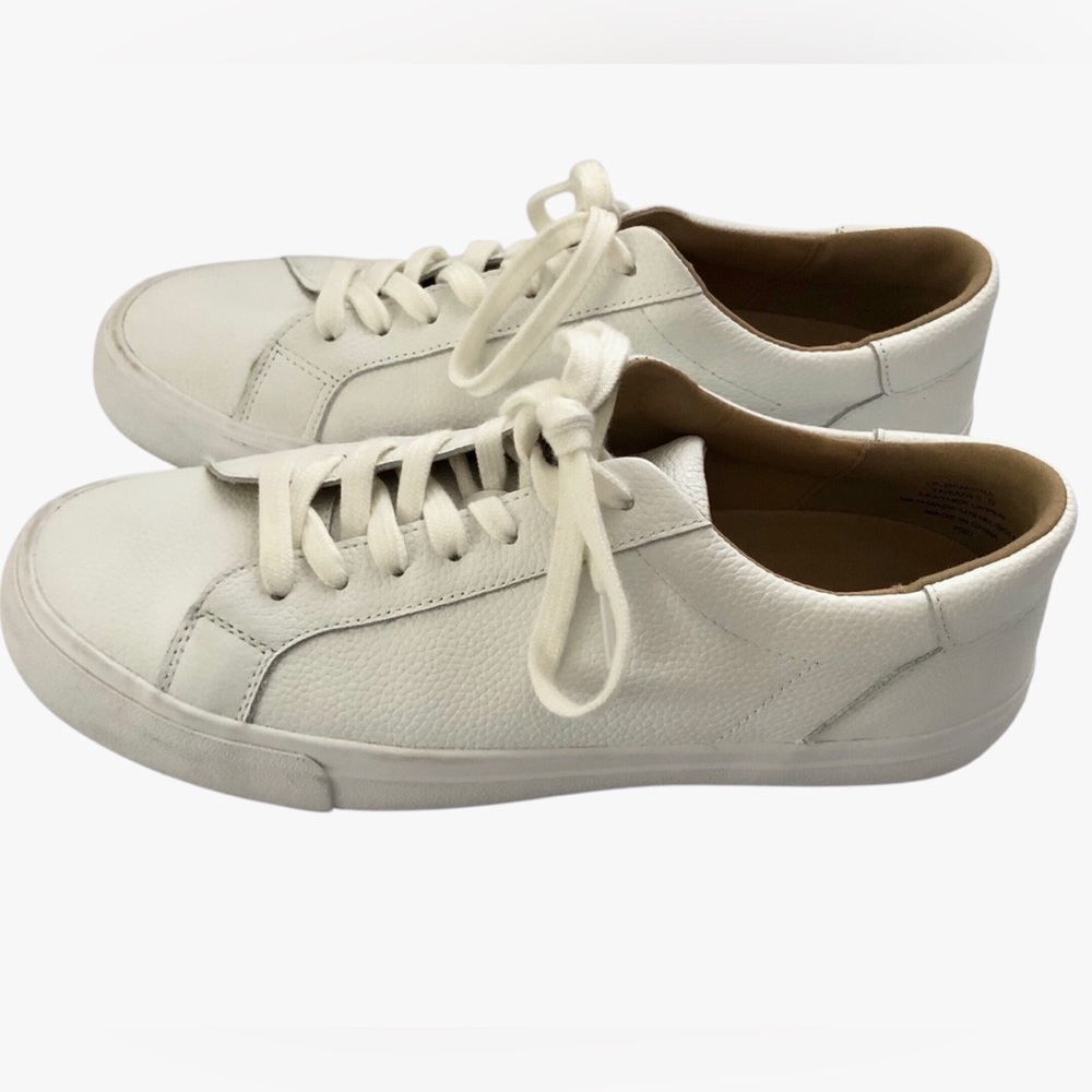 Lucky Brand Divahna Casual White Leather Lace-Up Sneakers Size 10